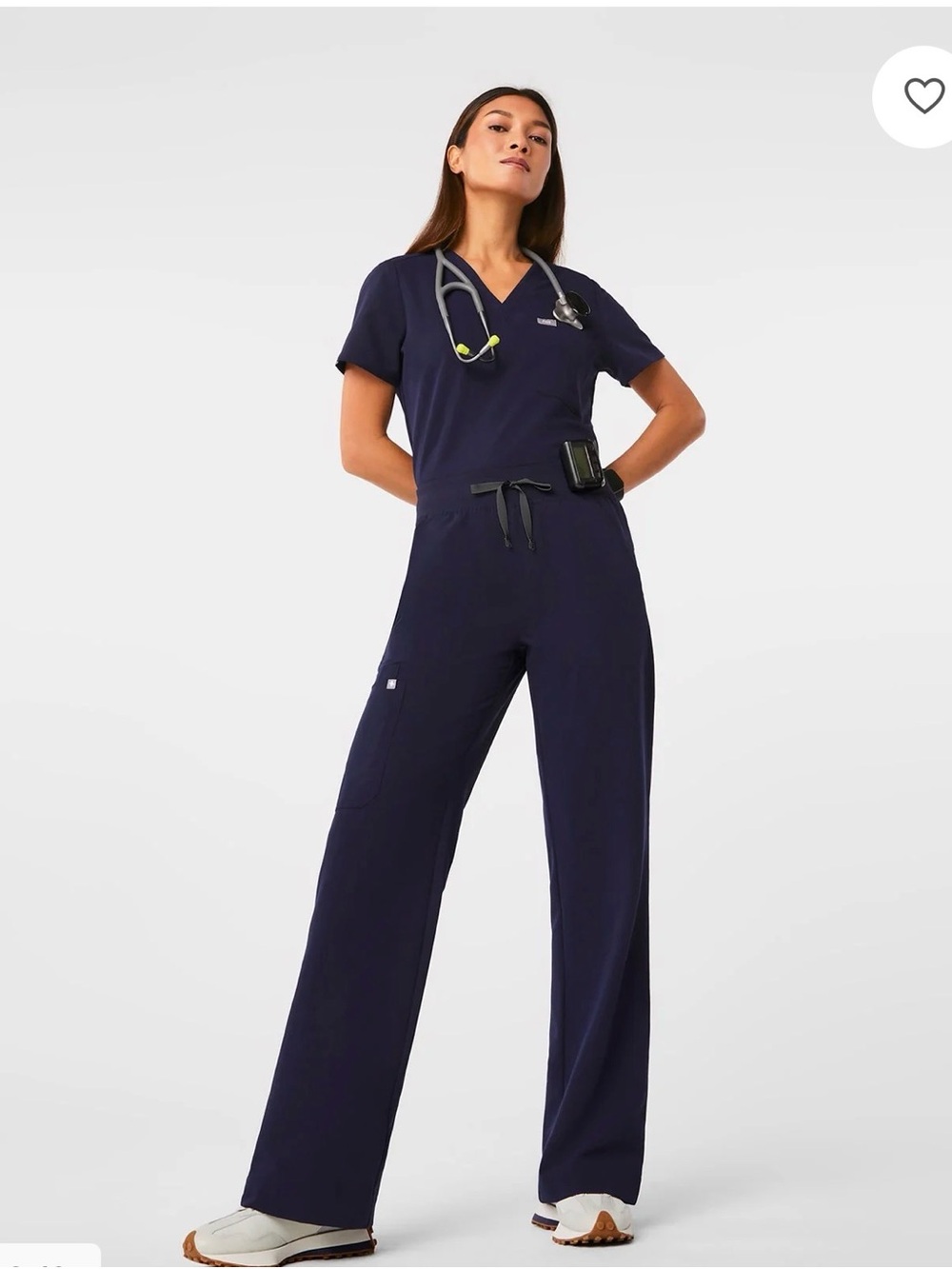 Isabel High-Rise Wide-Leg Scrub Pant